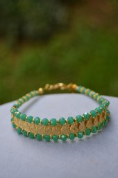 STONEAGE Altın Kaplama Tuğralı Tasarım Bayan Bileklik thumbnail 1