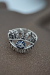 STONEAGE Bayan Yüzük Nazar Boncuklu Ayarlanabilir Bohem Tarz thumbnail 6