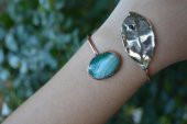 STONEAGE JEWELLERY Yeşil Akik Taşlı Tasarım Bileklik - 1