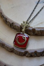 STONEAGE JEWELLERY Vav Harfli Bayan Bronz Kolye thumbnail 1