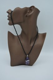 STONEAGE TAMBURLANMIŞ BLOK AMETİST KOLYE thumbnail 5