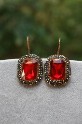 STONEAGE JEWELLERY Kristal Taşlı El Yapımı Küpe - 1