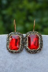 STONEAGE JEWELLERY Kristal Taşlı El Yapımı Küpe - 2