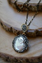 STONEAGE Sakız İncisi El Yapımı Bayan Kolye thumbnail 2