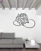 Duvar Oturma Odası, Yatak Odası çıkartma Güzel Lotus Çiçeği Tomurcuk Bahçe Dekor Benzersiz Hediyelik - 1