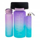 Hayal Sepeti  3lü Set Su Matarası Su Şişesi Suluk 2lt+900ml+600ml Tritan Spor Salonu Su Şişesi Suluk - 2