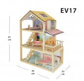 EV17 Doğal Ağaç Çocuk Oyun Evi - 1