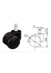 Hayal Sepeti Ofis Çalışma Koltuğu Yedek Tekerleği 2 Adet Dayanıklı - 1