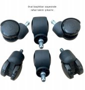 Hayal Sepeti Ofis Çalışma Koltuğu Yedek Tekerleği 2 Adet Dayanıklı - 3