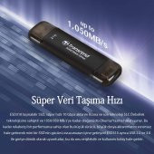 Transcend TS2TESD310C 2TB, External SSD,ESD310C,USB 10Gbps, Type C/A, Black - 4