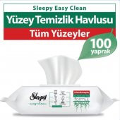 Sleepy Easy Clean Sirke Karbonat Beyaz Sabun Katkılı Yüzey Temizlik Islak Havlusu - 100'lü 3 Paket - 4