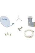 Televizyon Çanak Anten Takımı Full Set 85Cm Çanak Anten + Çiftli Lnb + Kablo - 1