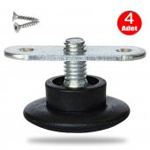 AletÇantam 3cm Büyük Bingo Ayak Mobilya Dolap Masa Sehpa Ayağı 4 Adet + Vida - 1