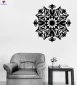 Duvar Oturma Odası, Yatak Odası Sticker Daire Mandala Çiçek Süs Doğa Meditasyon Dekor Benzersiz Hediyelik thumbnail 1
