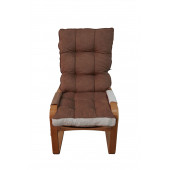 Mobildeco Şehzade Ahşap Cepli Yaylanır Dinlenme Koltuğu Çift Renktir Kahve / Krem - 5