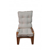 Mobildeco Şehzade Ahşap Cepli Yaylanır Dinlenme Koltuğu Çift Renktir Kahve / Krem - 6