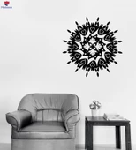 Duvar Oturma Odası, Yatak Odası Sticker Daire Çiçek Süs Doğa Mandala Yoga Stüdyosu Dekor Benzersiz Hediyelik - 1