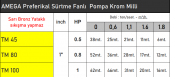 AMEGA TM80 0.8 HP 220V Preferikal Sürtme Fanlı Bronz Yataklı Krom Milli Su Pompası - Bakır Sargı - 2
