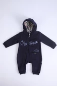 Babyhola Kız Erkek Bebek Çocuk Kapüşonlu Şardonlu Tulum 12434 - 1