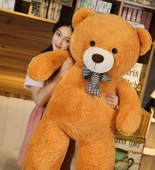 Oyuncak 80 Cm Papyonlu Peluş Ayıcık- İthal Kumaş - Premium Koleksiyon Hediyelik Ayı (% 100 YERLİ) thumbnail 12