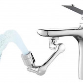 Tüm Musluklara Uyumlu Oynar Başlı Krom Kaplama Musluk Başlığı Dönebilen Filtreli Musluk Başlığı - 4