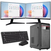 ROWORK RKT660496 INTEL I5 12400 16GB 480GB SSD Çift 24" Monitörlü Ev ve Ofis Bilgisayarı (Business) thumbnail 1