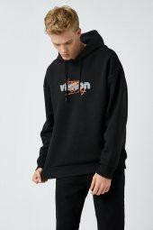 Erkek Siyah Sweatshirt 3WAM70588MK - 2