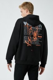 Erkek Siyah Sweatshirt 3WAM70588MK - 4