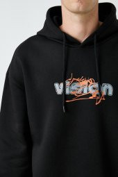 Erkek Siyah Sweatshirt 3WAM70588MK - 5
