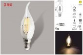 Cata 4 Watt Edison LED Kıvrık Buji Ampul E-14 3000K Gün Işığı CT-4062 - 1