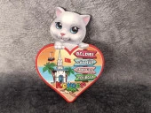 Magnet Kedi Bayrak Caretta Kule Turistik Buzdolabı Süsü Manyetik Mıknatıslı Hediyelik Eşya - 2