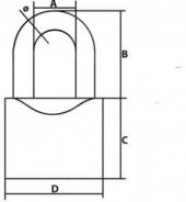 Kale Kd10-240 Asma Kilit Sarı 38 mm - 3