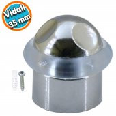 Kapı Stoperi Kapı Altı Durdurucu Tutucu Tamponu Silikonlu Contalı Stopu Vidalı Parlak Krom 35 mm - 1