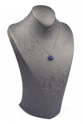 Lapis Lazuli Doğal Taş Gümüş Renkli Kolye thumbnail 2