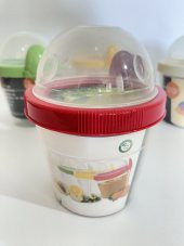 Meyve Hazneli Kaşıklı Atıştırmalık ve Yoğurt Kabı 500 ml - 3