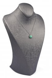 Amazonit Doğal Taş Gümüş Renkli Kolye thumbnail 2