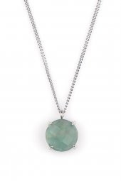 Florit Doğal Taş Gümüş Renkli Kolye thumbnail 1