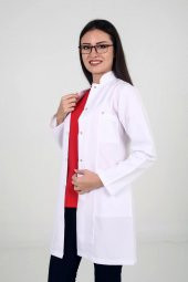 Uzun Boy Hakim Yaka Doktor Öğretmen Laboratuvar Önlüğü - 4