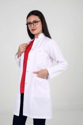 Uzun Boy Hakim Yaka Doktor Öğretmen Laboratuvar Önlüğü - 2