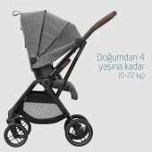 Maxi-Cosi Leona2 Çift Yönlü Uzatılabilir Sırt Desteği Tam Yatabilir Bebek Arabası Select Grey - 3