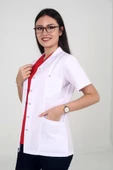 Kısakol Ceket Boy Gömlek Yaka Doktor Öğretmen Laboratuvar Önlüğü - 1