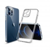 Vendas iPhone 15 Pro Uyumlu (15 Pro) Simple Serisi Kamera Korumalı Soft Şeffaf Silikon Kılıf + Seramik Nano Ekran Koruyucu - 6