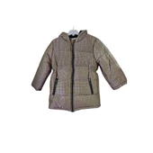 MUDİ DERİ DESENLİ ŞİŞME KIZ ÇOCUK KABAN - 1