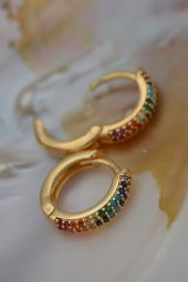 STONEAGE ZİRKON TAŞLI KİLİTLİ KÜPE thumbnail 4