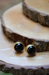 STONEAGE JEWELLERY Oniks Doğal Taş El Yapımı Küpe - 2
