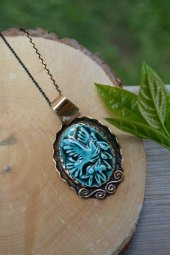 STONEAGE JEWELLERY Özel Tasarım El Yapımı Çini Bayan Kolye thumbnail 2