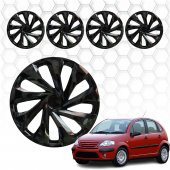 Citroen C3 Aircross Jant Kapağı (ABS Plastik) - (Siyah - 16") - 1