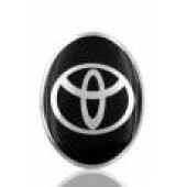 TOYOTA LOGOLU 56 MM JANT GÖBEK  STICKER (SİYAH) thumbnail 1