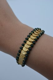 STONEAGE Bileklik Çek Kristali ve Yirmiiki Ayar Altın Kaplama thumbnail 1