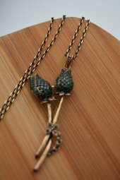 STONEAGE İkili Gül Goncası Bayan Kolye El Yapımı thumbnail 4